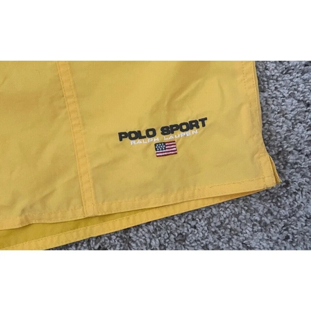 Polo Sport Ralph Lauren‎ Swim Trunks Men's Medium Yellow Lined 8